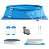 Intex 18' X 48 Inflatable Round Above Ground Swimming Pool Set (open Box)