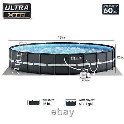 Intex 18' x 52 Ultra XTRA Frame Above Ground Swimming Pool Set, Pump (Open Box)