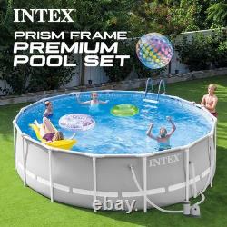 Intex 20ft x 52in Prism Frame Above Ground Swimming Pool Set with Filter Pump