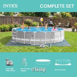 Intex 20ft x 52in Prism Frame Above Ground Swimming Pool Set with Filter Pump