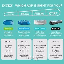 Intex 20ft x 52in Prism Frame Above Ground Swimming Pool Set with Filter Pump