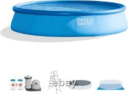 Intex 26175EH 18' x 48 Inflatable Round Outdoor Above Ground Swimming Pool Set
