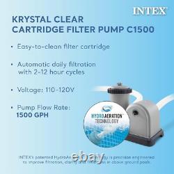 Intex 26175EH 18' x 48 Inflatable Round Outdoor Above Ground Swimming Pool Set