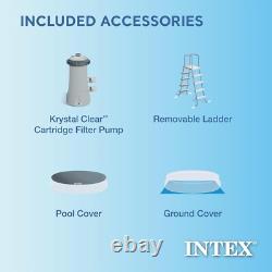 Intex 26175EH 18' x 48 Inflatable Round Outdoor Above Ground Swimming Pool Set