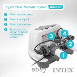 Intex 26667EG Krystal Clear Saltwater System 7000Gal Above Ground Swimming Pool