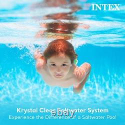 Intex 26667EG Krystal Clear Saltwater System 7000Gal Above Ground Swimming Pool