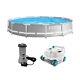 Intex 26711eh 12ft X 30in Frame Above Ground Swimming Pool Set & Robot Vacuum