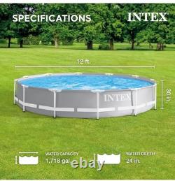 Intex 26711EH Prism Frame Premium Above Ground Swimming Pool Set 12ft x 30in