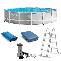 Intex 26723 15 Foot x 42 Inch Prism Frame Above Ground Swimming Pool Set