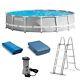 Intex 26723 15 Foot X 42 Inch Prism Frame Above Ground Swimming Pool Set