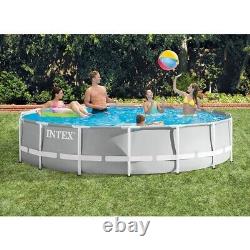 Intex 26723 15 Foot x 42 Inch Prism Frame Above Ground Swimming Pool Set