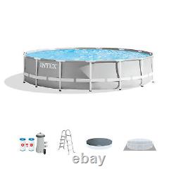 Intex 26723EH 15ft x 42in Prism Frame Above Ground Swimming Pool Set with Filter