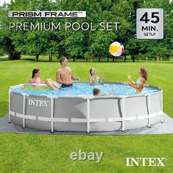 Intex 26723EH 15ft x 42in Prism Frame Above Ground Swimming Pool Set with Filter