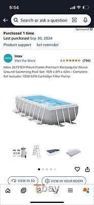 Intex 26791EH Prism Frame Premium Rectangular Above Ground Swimming Pool Set 16