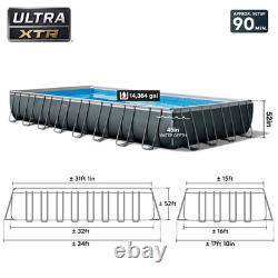 Intex 32' x 16' x 52 Rectangular Ultra XTR Frame Above Ground Swimming Pool Set
