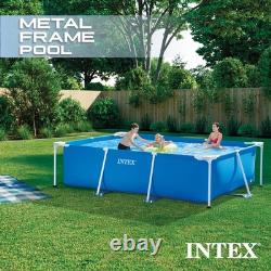 Intex 9.8' x 29.5 Rectangular Frame Above Ground Outdoor Backyard Swimming Pool