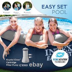 Intex Easy Set 15' x 42 Round Inflatable Outdoor Above Ground Swimming Pool Set