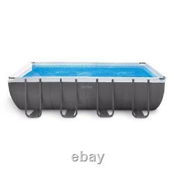 Intex Ultra Frame 9' x 18' Rectangle Metal Frame Above Ground Pool Package