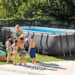 Intex Ultra Frame 9' x 18' Rectangle Metal Frame Above Ground Pool Package