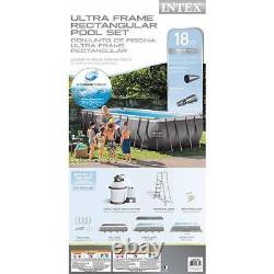 Intex Ultra Frame 9' x 18' Rectangle Metal Frame Above Ground Pool Package