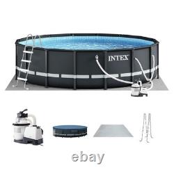 Intex Ultra XTR 16ft x 48in Outdoor Frame Above Ground Swimming Pool Set with Pump