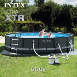 Intex Ultra XTR 16ft x 48in Outdoor Frame Above Ground Swimming Pool Set with Pump