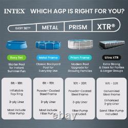 Intex Ultra XTR 16ft x 48in Outdoor Frame Above Ground Swimming Pool Set with Pump