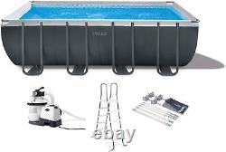 Intex Ultra XTR 18FT X 9FT X 52IN Above Ground Swimming Pool Set with Sun Canopy