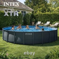 Intex Ultra XTR Round Frame Above Ground Swimming Pool Set with Pump (Open Box)