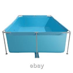 KFFKFF Rectangular Steel Frame Swimming Pool, 118 x 78 x 30 in