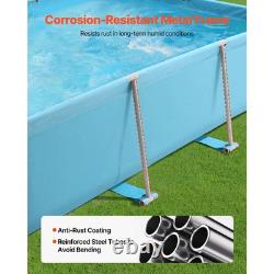 KFFKFF Rectangular Steel Frame Swimming Pool, 118 x 78 x 30 in