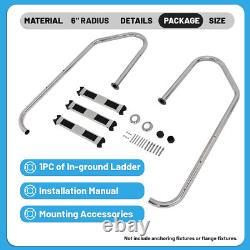 KOJEM Non-Slip 3-Step Stainless Steel Swimming Pool Ladder For In-Ground Pools