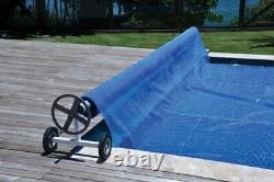 Kokido Kalu In-Ground Swimming Pool Solar Blanket Cover Reel with Tubes