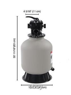 LAGarden 16 Above Ground/Inground Swimming Pool Sand Filter with Valve