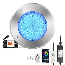 LED Pool Light, 100FT 10Inch 54W RGB Color Changing Inground Swimming Pool Light