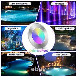 LED Pool Light, 100FT 10Inch 54W RGB Color Changing Inground Swimming Pool Light