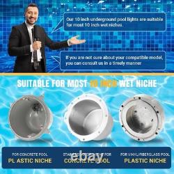 LED Pool Lights for Inground Pools, 120V Pool Lights White, 10 Inch Inground 50 FT