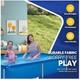 Large Family Swimming Pool, Above Ground Steel Frame, Blue
