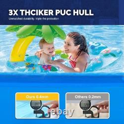 Large Family Swimming Pool, Above Ground Steel Frame, Blue