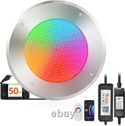 Lediary Ultra Slim LED Inground Swimming Pool Light 120V 54W RGB 5850C2C