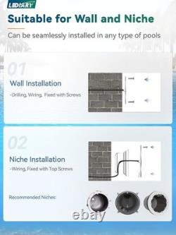 Lediary Ultra Slim LED Inground Swimming Pool Light 120V 54W RGB 5850C2C