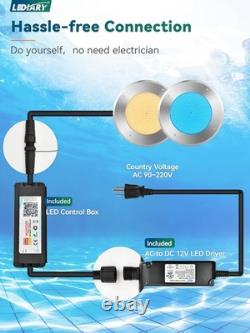 Lediary Ultra Slim LED Inground Swimming Pool Light 120V 54W RGB 5850C2C