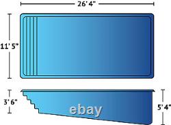 Medium Rectangle Swimming Pool Caribbean Model 26'4 X 11'5