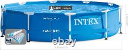 Metal Frame Above Ground Swimming Pool Set 10Ft x 30In 1185 Gallon Capacity