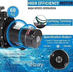 NEW 1.5HP Swimming Pool Pump Motor Hayward With Strainer Generic In/Above Ground
