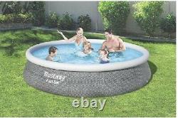 NEW SHIPS NOW Bestway 57323E Fast Ground Pool Set (13' x 33), Blue Rattan