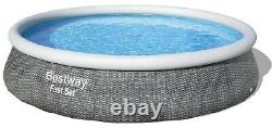 NEW SHIPS NOW Bestway 57323E Fast Ground Pool Set (13' x 33), Blue Rattan