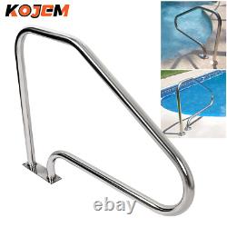 New Swimming Pool 46x35 Steel Ladder Step Hand Stair Rail InGround Universal