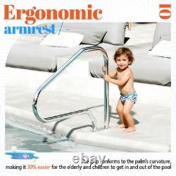 New Swimming Pool 46x35 Steel Ladder Step Hand Stair Rail InGround Universal