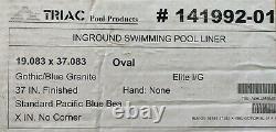New inbox oval in-ground swimming pool liner (19' x 37')